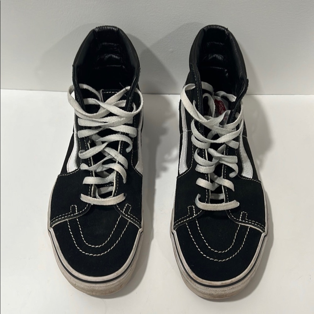 vans highs classics black mens 7.5 womans 9 lightly worn